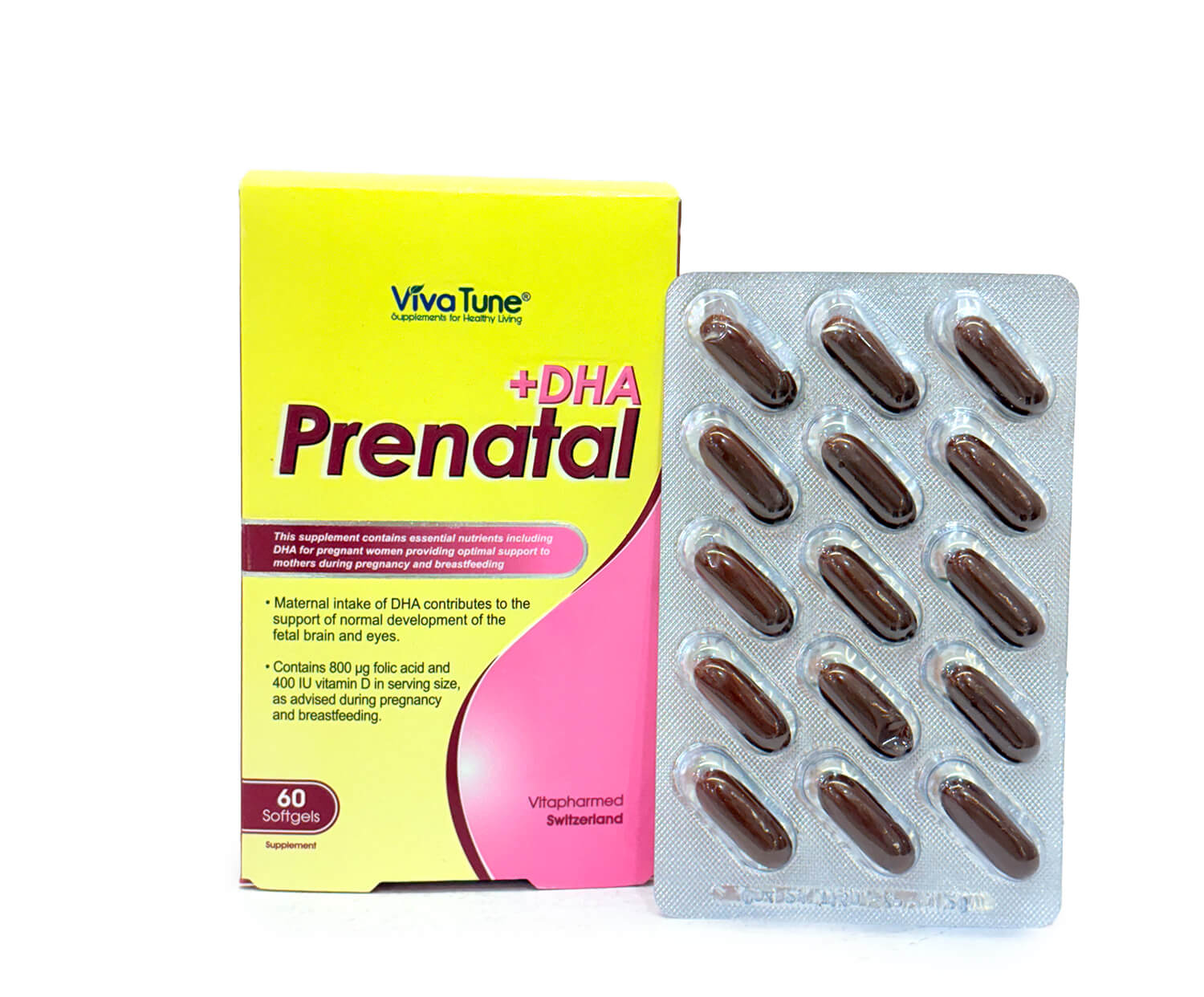 کپسول پریناتال + دی اچ ای 60 عددی