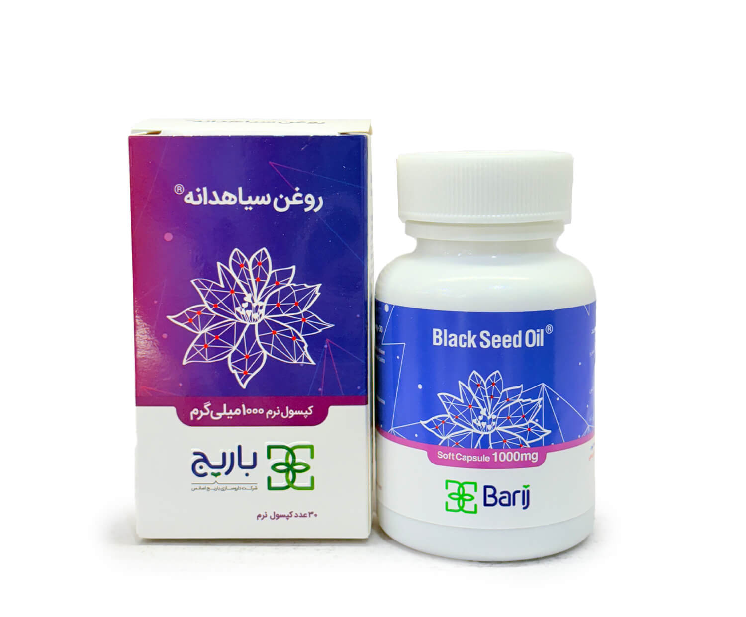 کپسول روغن سیاهدانه باریج 1000 میلی 30 عددی