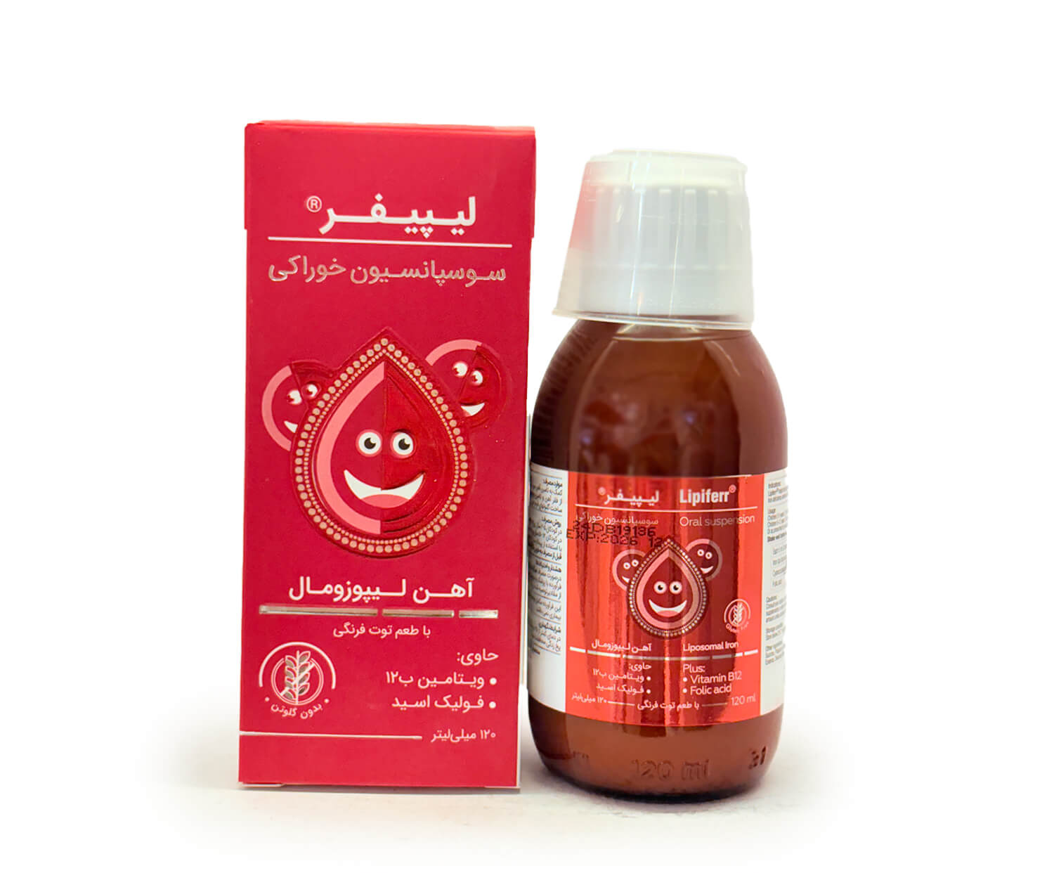 سوسپانسیون خوراکی لیپیفر (توت فرنگی) | آهن لیپوزومال