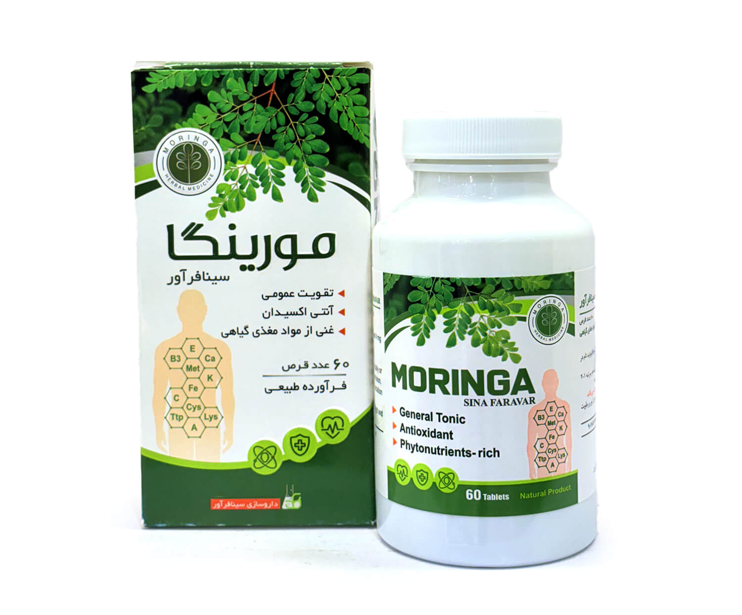 قرص مورینگا سینا فرآور 60 عددی